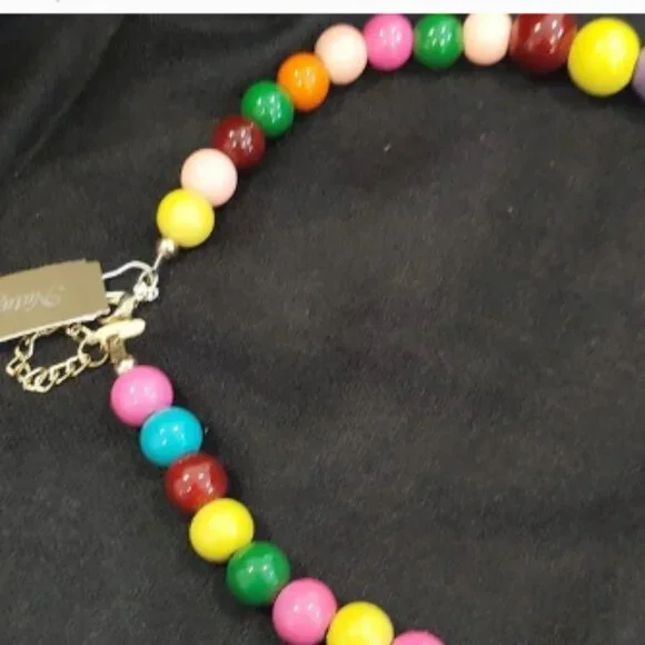 NATASHA COLORED BALLS LONG NECKLACE - Picture 8 of 8